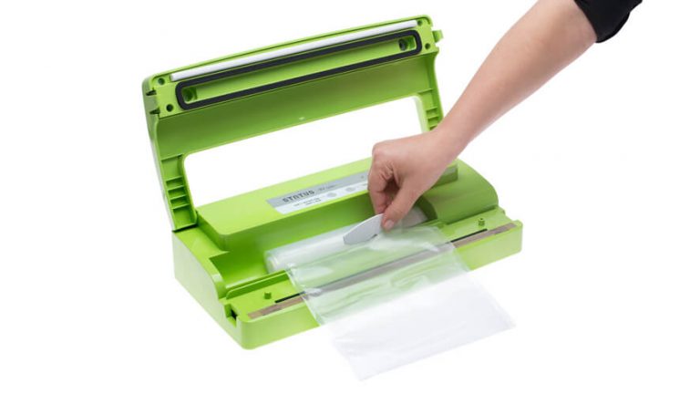 Vgrajen prostor za folijo pri zelenem vakuumskem aparatu BV500.