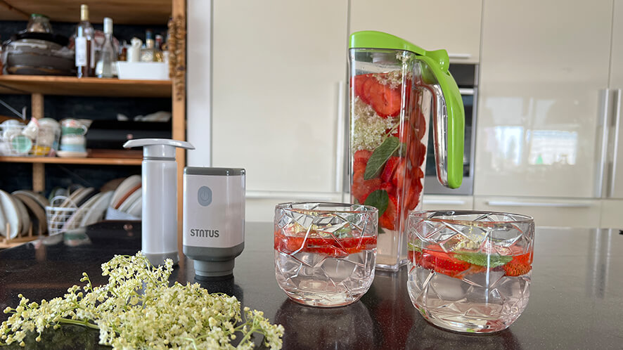 bezgov sok šebesa z jagodami