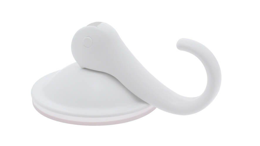 Kljukica_BE_solo Vakuumska kljukica za obešanje Status v beli barvi