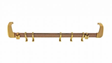 Leseni obešalnik za na vrata v zlati različici.