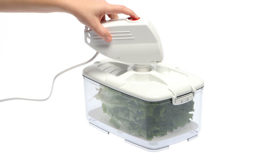 črpalka EVP300_vakuumiranje posode Vakuumiranje velike vakuumske posode z električno vakuumsko črpalko EVP300