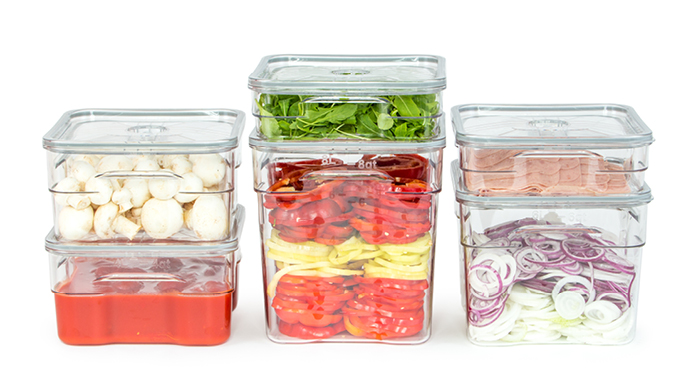 Gastro vakuumske posode so na voljo v petih različnih volumnih (2, 4, 6, 8 in 10 l) in so primerne za manjše in tudi zelo velike gostinske obrate.